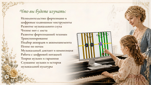Интерактивный цифровой учебник музыки и фортепиано.